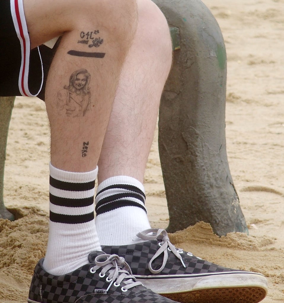 皮特·戴维森的腿纹身