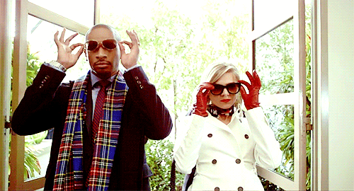 You both like to dress to impress.