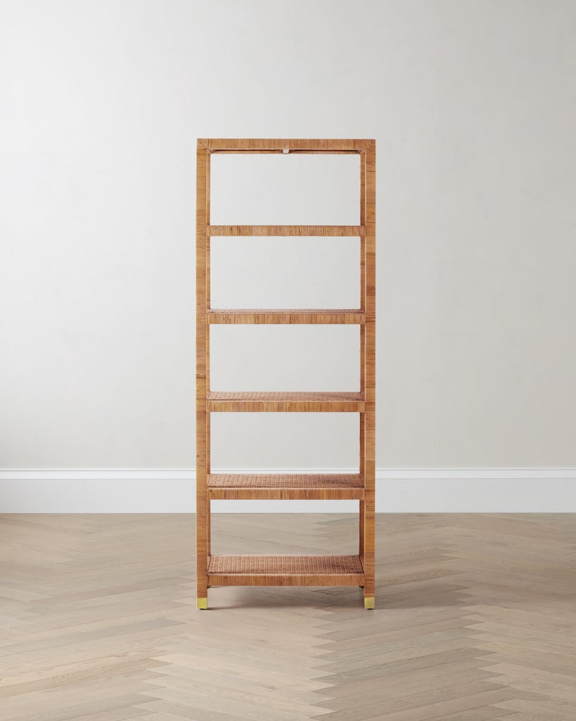 Quince Handwoven Rattan Bookcase ($1,100)
A bookcase is usually a focal point of a room, so splurging for an extra-special piece is undoubtedly worth it. Thanks to the five open shelves, no matter how you plan on styling this rattan bookcase you'll achieve an organic, airy feel. From the brass end caps to the woven textures, the luxury is in the details.