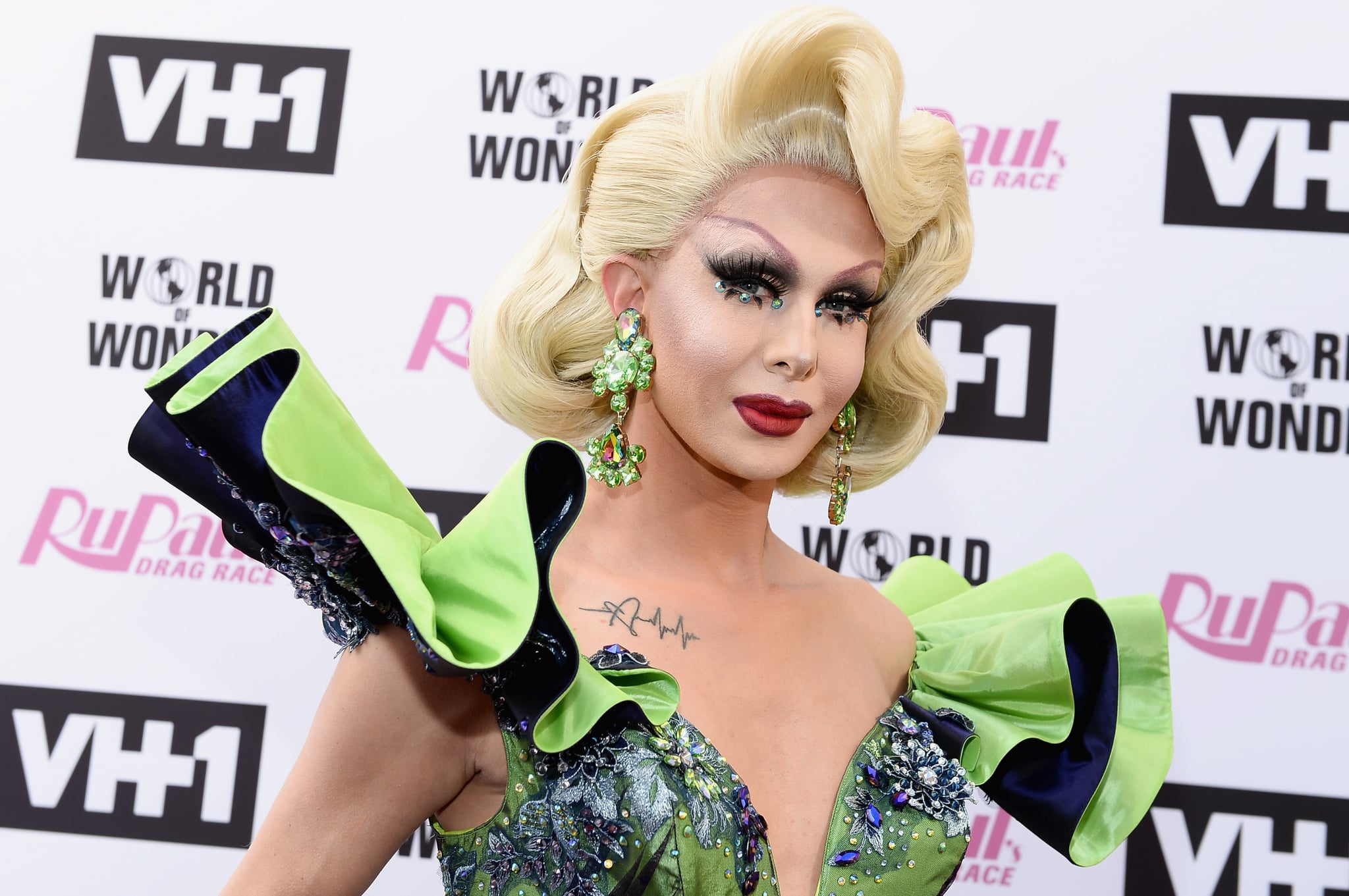 GLENDALE, CA - JUNE 09:  Trinity Taylor arrives at 'RuPaul's Drag Race' Season 9 Finale Taping at Alex Theatre on June 9, 2017 in Glendale, California.  (Photo by Tara Ziemba/Getty Images)