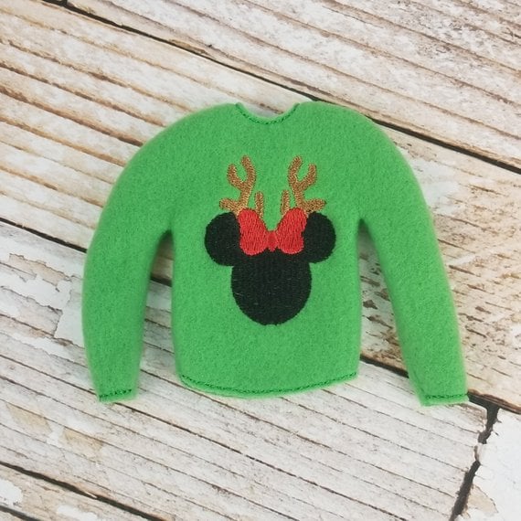Mickey and Minnie-Inspired "Elf on the Shelf" Sweaters
