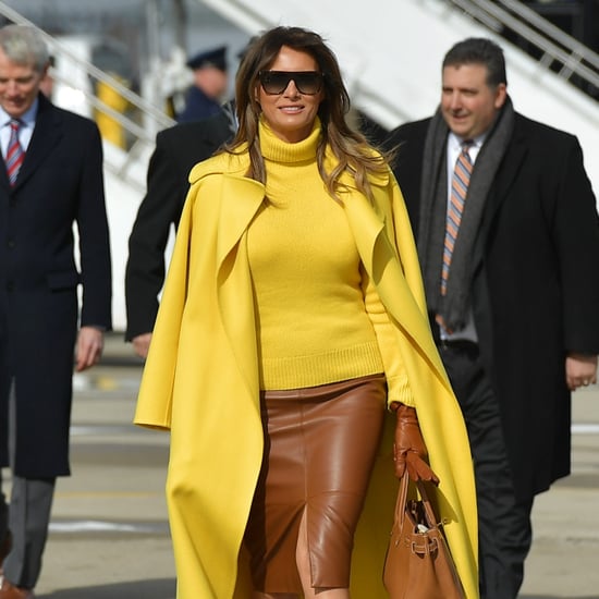 Melania Trump Wearing Yellow Ralph Lauren Coat