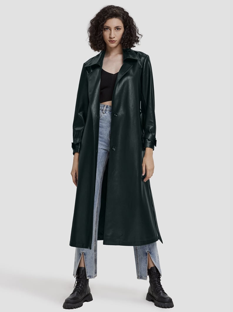 Lattelier Maxi Faux Leather Coat