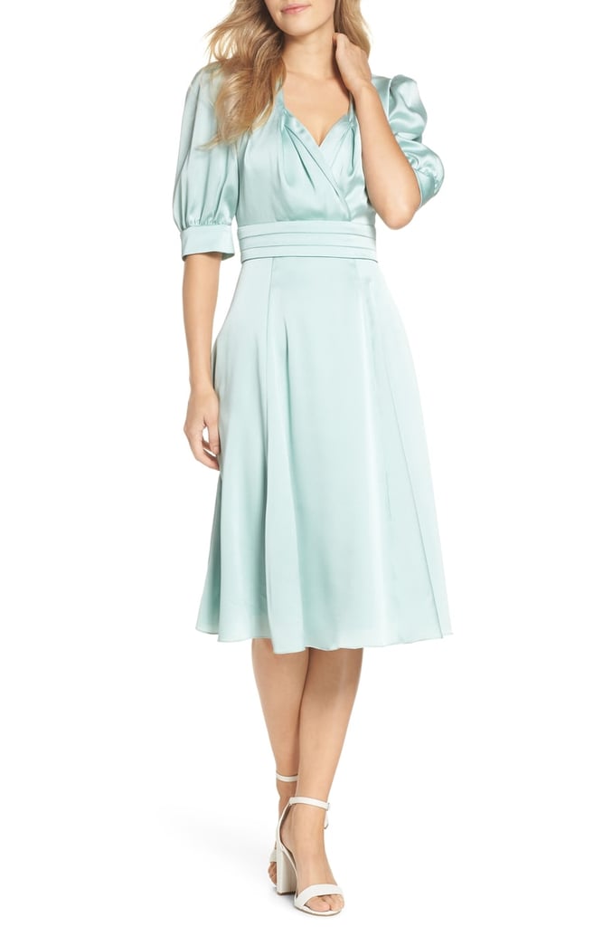 Gal Meets Glam Collection Vera Satin Fit & Flare Dress