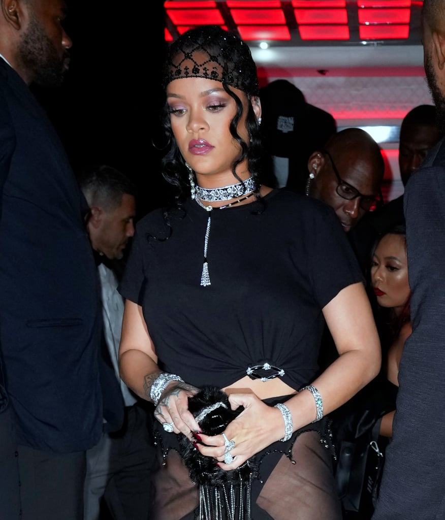 Rihanna Wears Sheer Skirt For Her Met Gala Afterparty