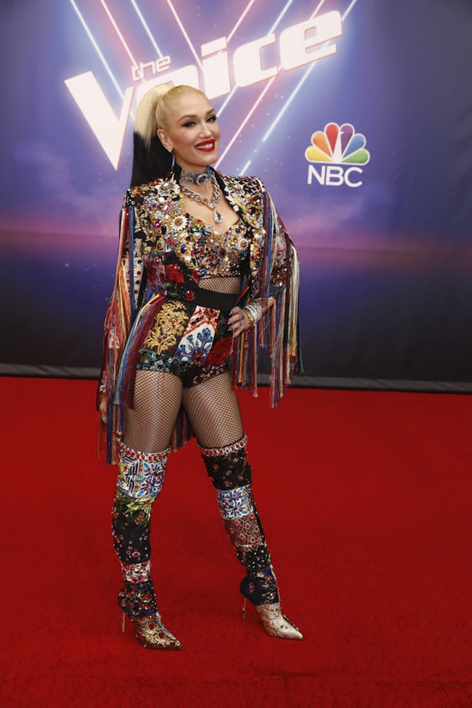 See Gwen Stefani's Rainbow Fringed Jacket on The Voice