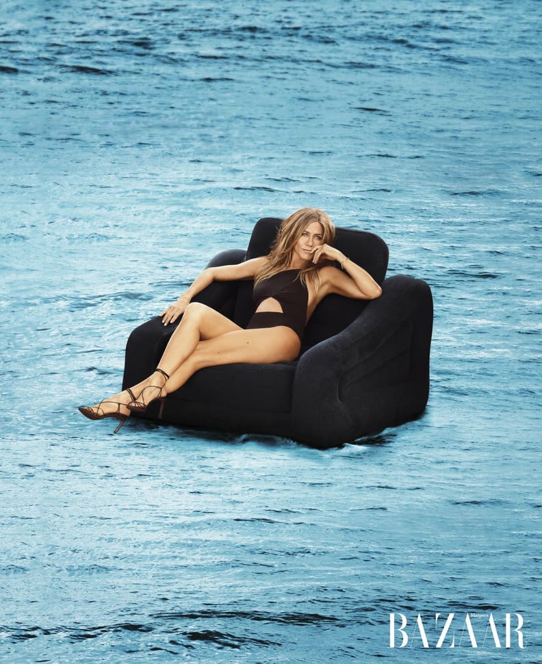 Jennifer Aniston Black Swimsuit in Harper s Bazaar 2019 PS Fashion