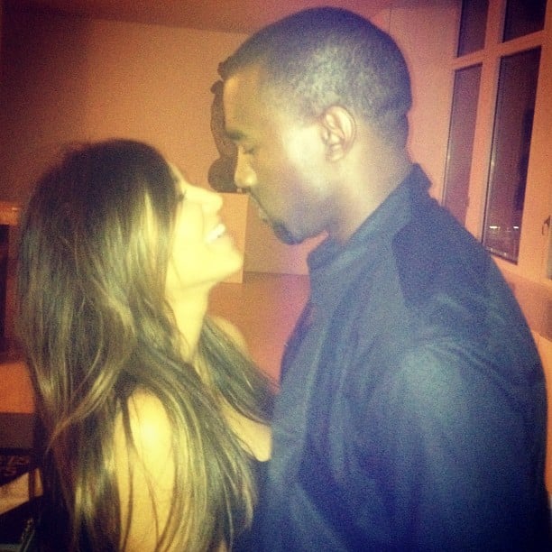 Kim Kardashian and Kanye West were caught sharing a cute kiss.
Source: Instagram user kimkardashian
Kim Kardashian and Kanye West were caught sharing a cute kiss.
Source: Instagram user kimkardashian