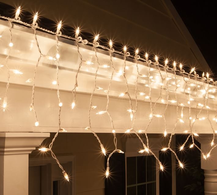 Clear Incandescent Icicle Lights