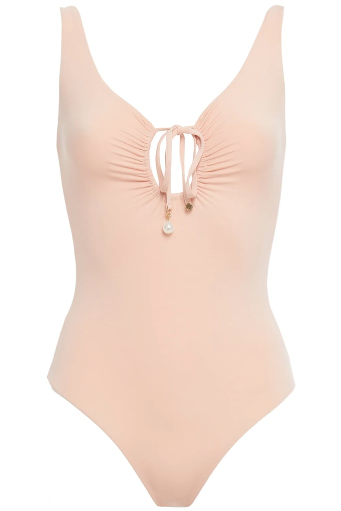 Stella McCartney Embellished Ruched Swimsuit