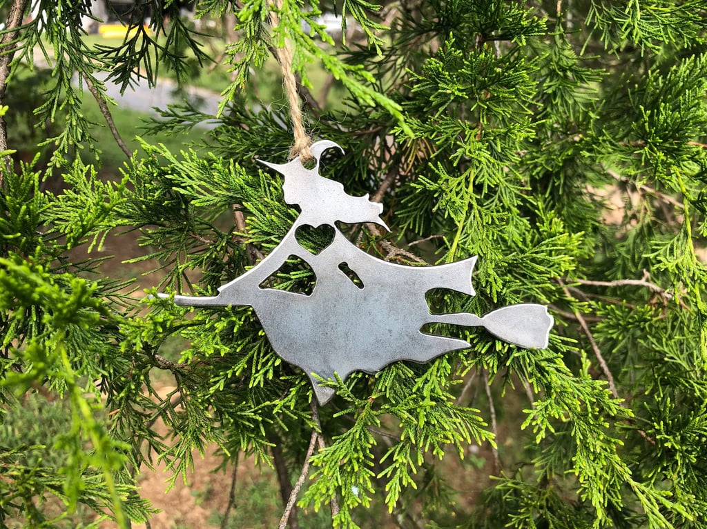 Metal Witch Ornament