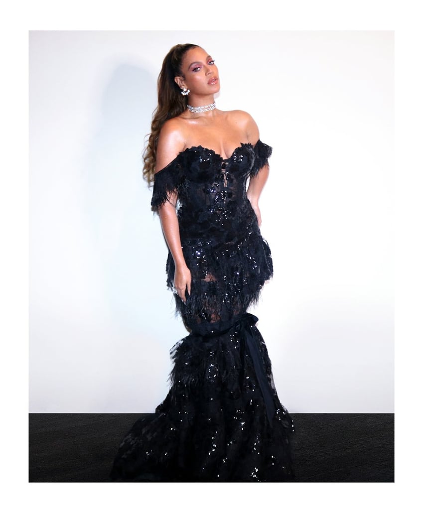 Beyonce's Black Nedo Dress at a Tidal Dinner September 2019