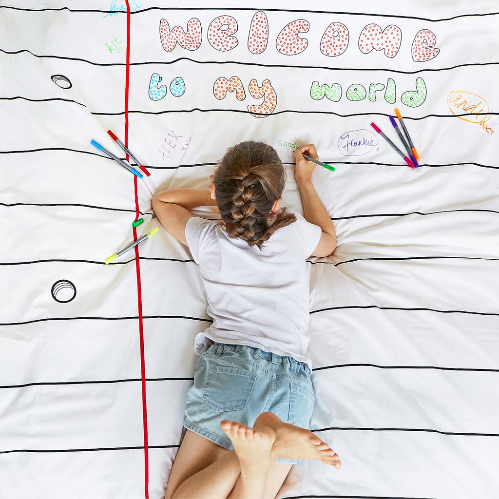 For the Artist: Washable Doodle Bedding