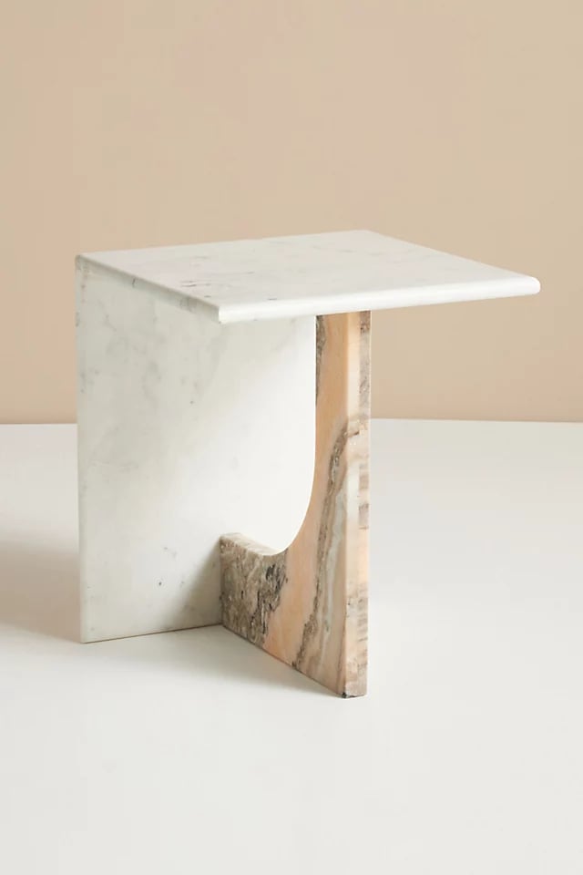 A Fun Shape: Beau Pieced Marble Side Table