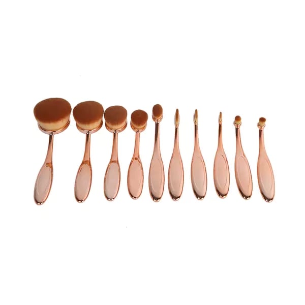 La Sante Artist Collection Luxurious 10-Piece Oval Makeup Brush Set