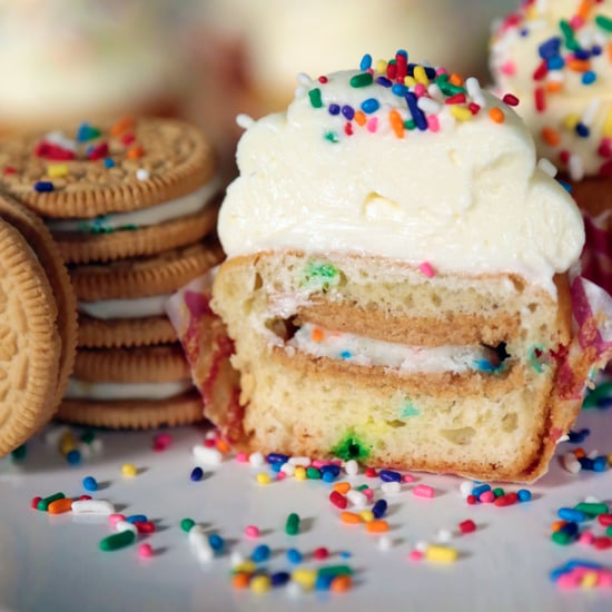 Oreo-Stuffed Funfetti Cupcakes Recipe