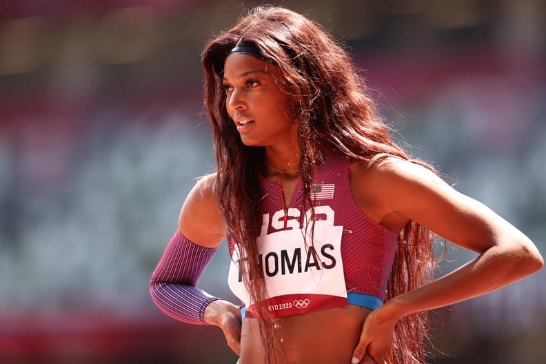 Gabby Thomas After Running 200m Prelim at the 2021 Olympics