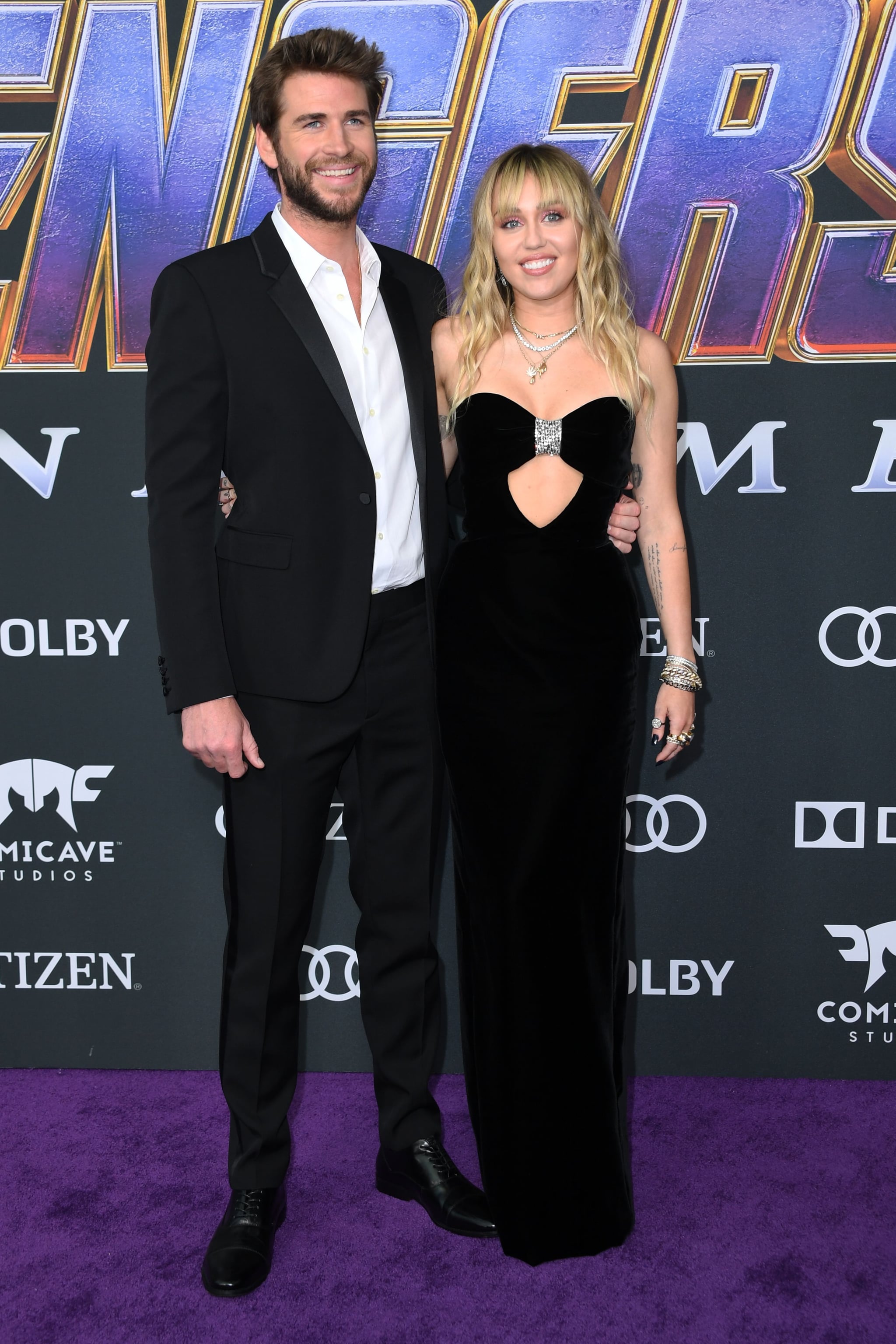 Miley Cyrus And Liam Hemsworth At Avengers Endgame Premiere Popsugar Celebrity