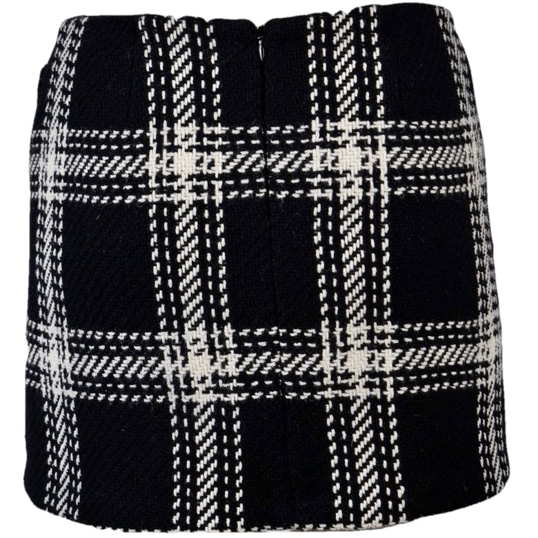 90's Black and White Plaid Mini Skirt by Gap