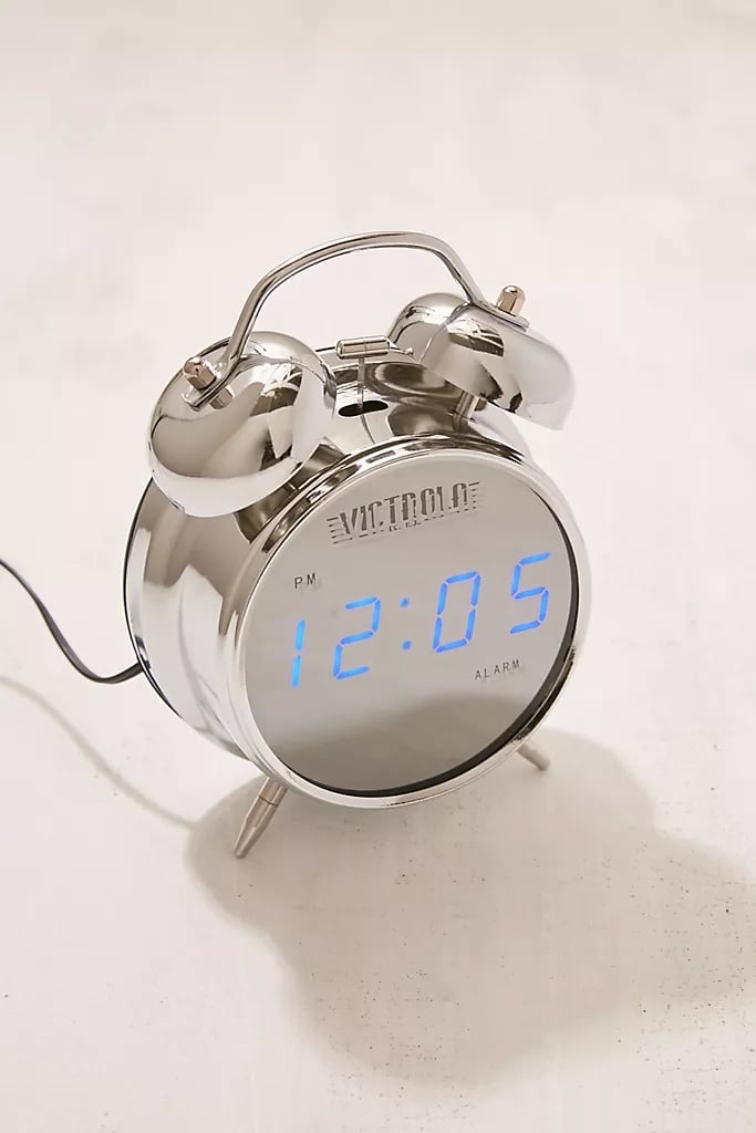 Retro Chrome Digital Alarm Clock