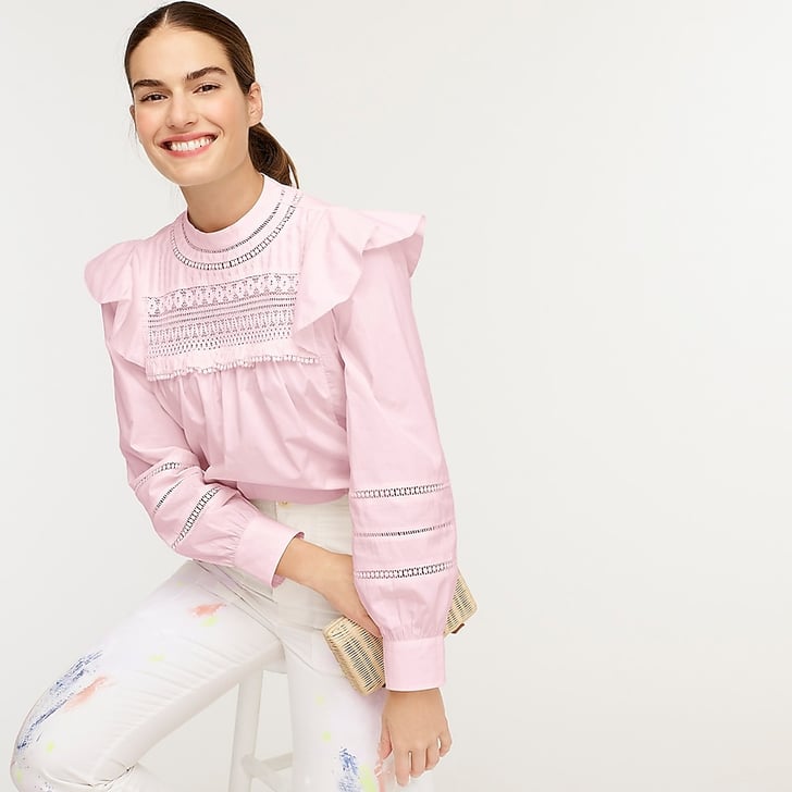 J. Crew Crocheted Lace Ruffle Top | Attention, Shoppers: 130 Crazy-Good  Deals From the Top Memorial Day Sales Online | POPSUGAR Fashion Photo 87