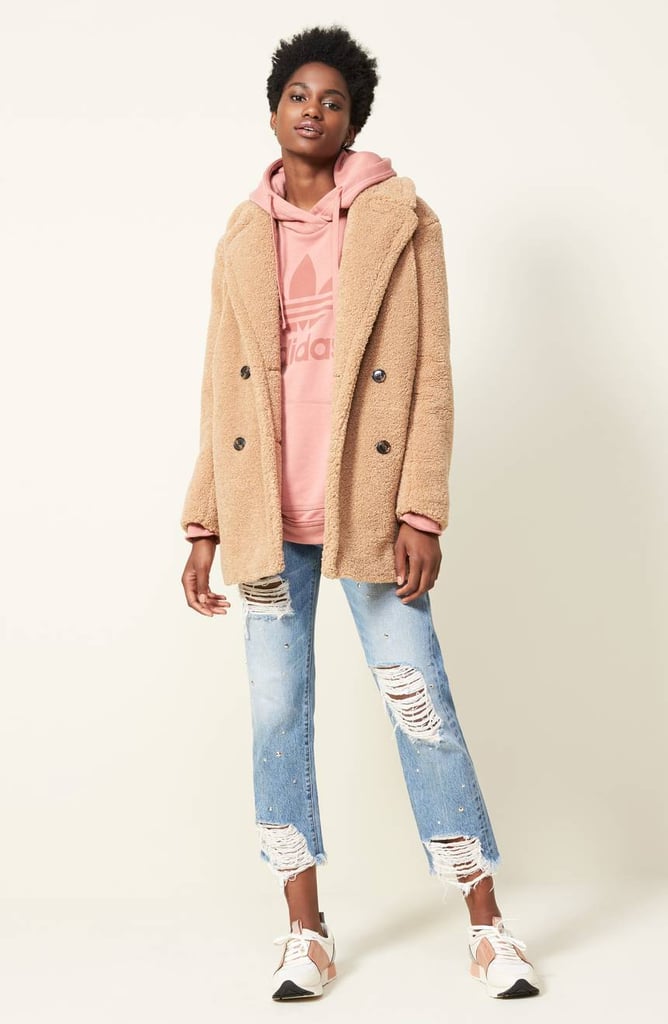 kensie faux shearling coat