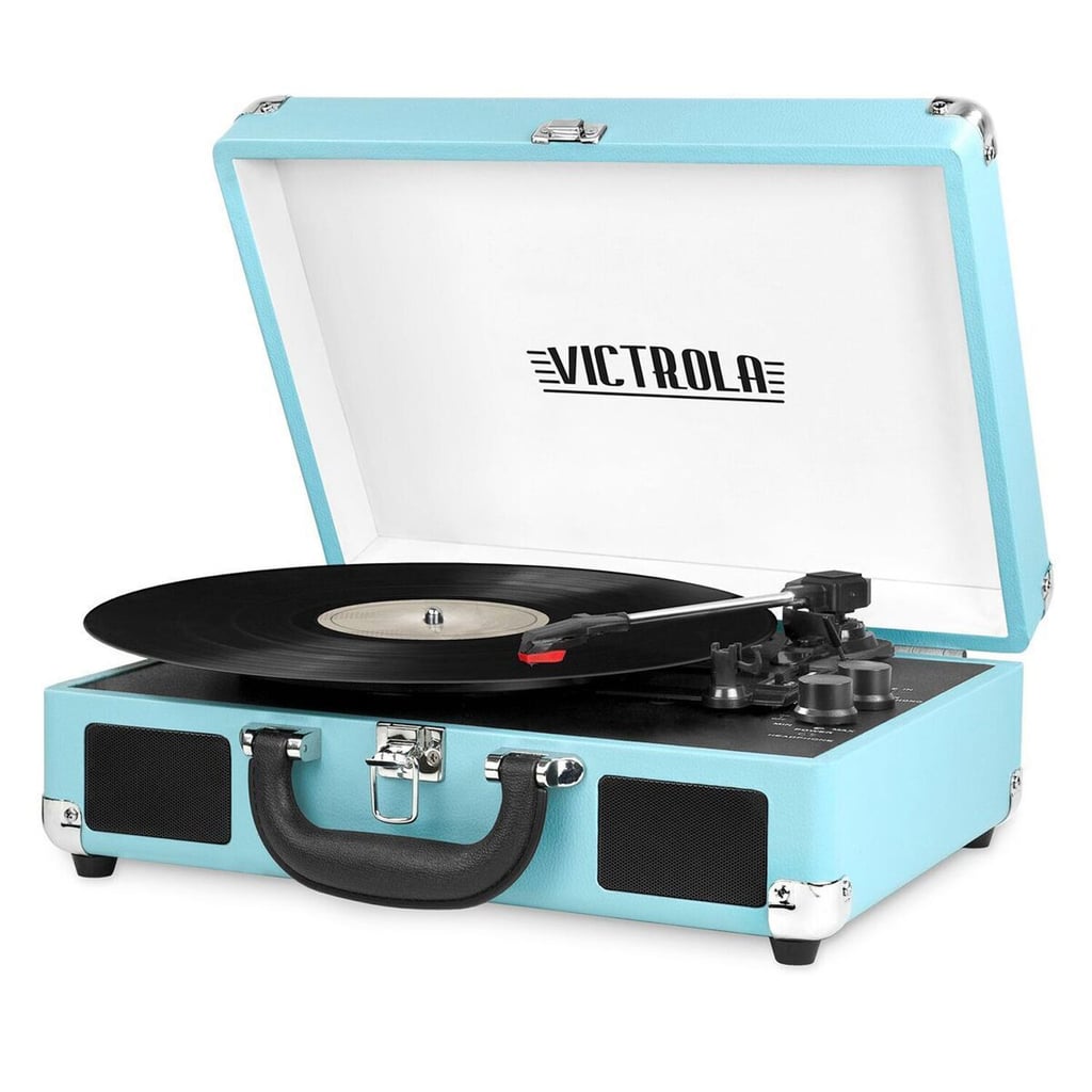 Victrola Turquoise Portable Bluetooth Turntable Record Player