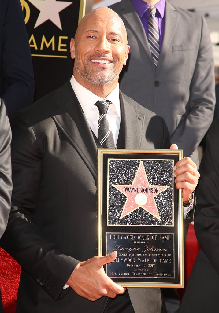 Dwayne Johnson and Family at Hollywood Walk of Fame Ceremony