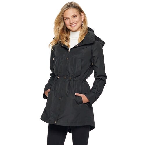 Nine West Hooded Anorak Rain Parka