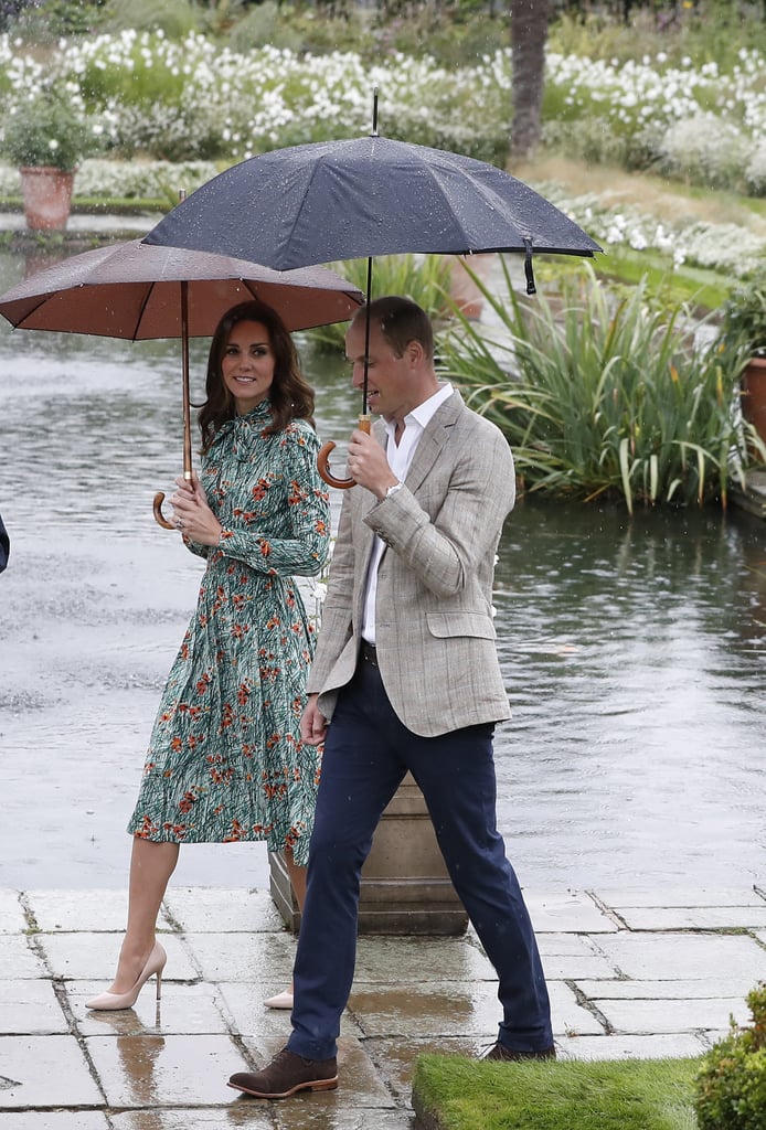 William and Harry at Princess Diana Garden Kensington Palace