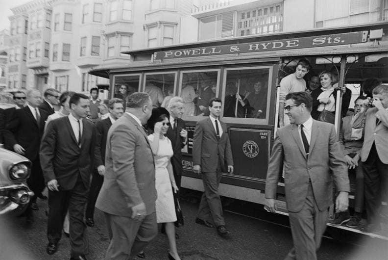 Princess Margaret and Lord Snowdon See a San Francisco Streetcar