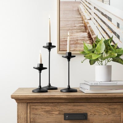 Threshold Tapers Metal Candle Holders