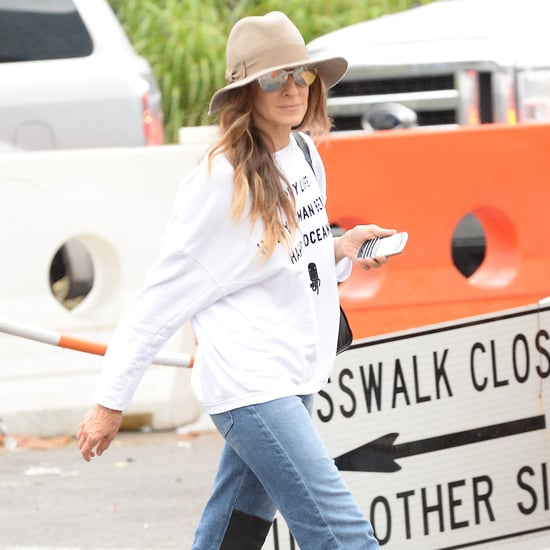 Sarah Jessica Parker Wearing a Fedora Street Style