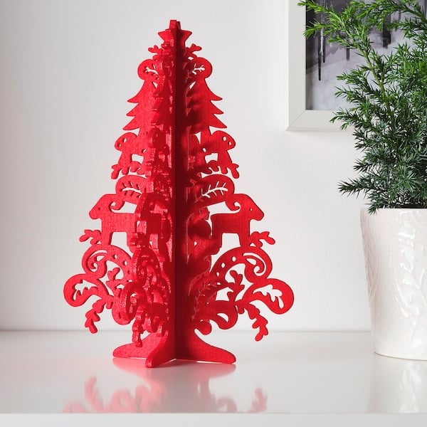 Vinterfest Red Christmas Tree Decoration