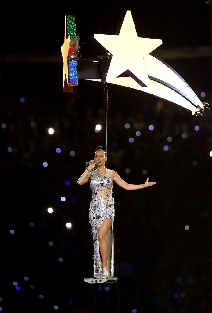 Katy Perry Flying During Super Bowl Halftime Show