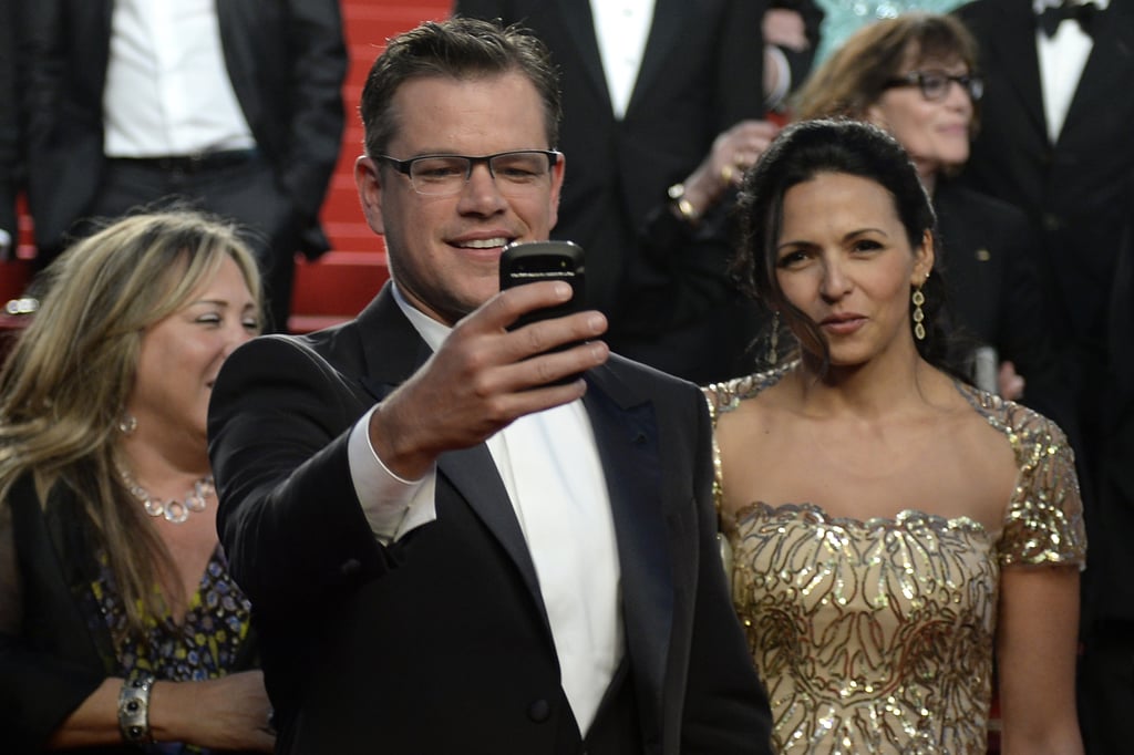 Matt Damon made sure to capture the moment on his phone while attending the screening of Behind the Candelabra in 2013.