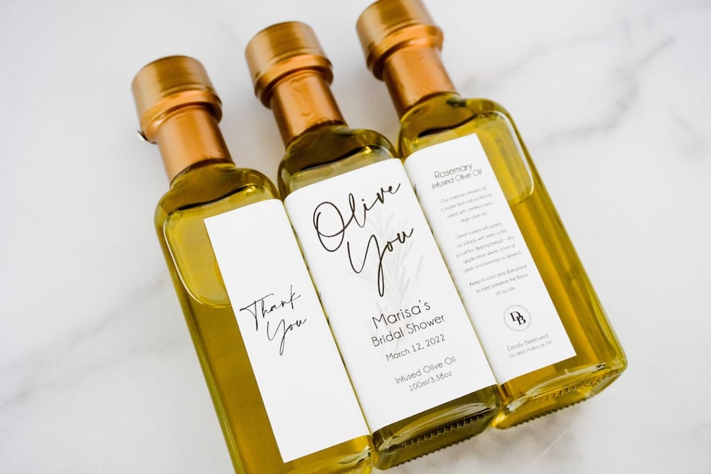 Etsy Olive Oil Favors