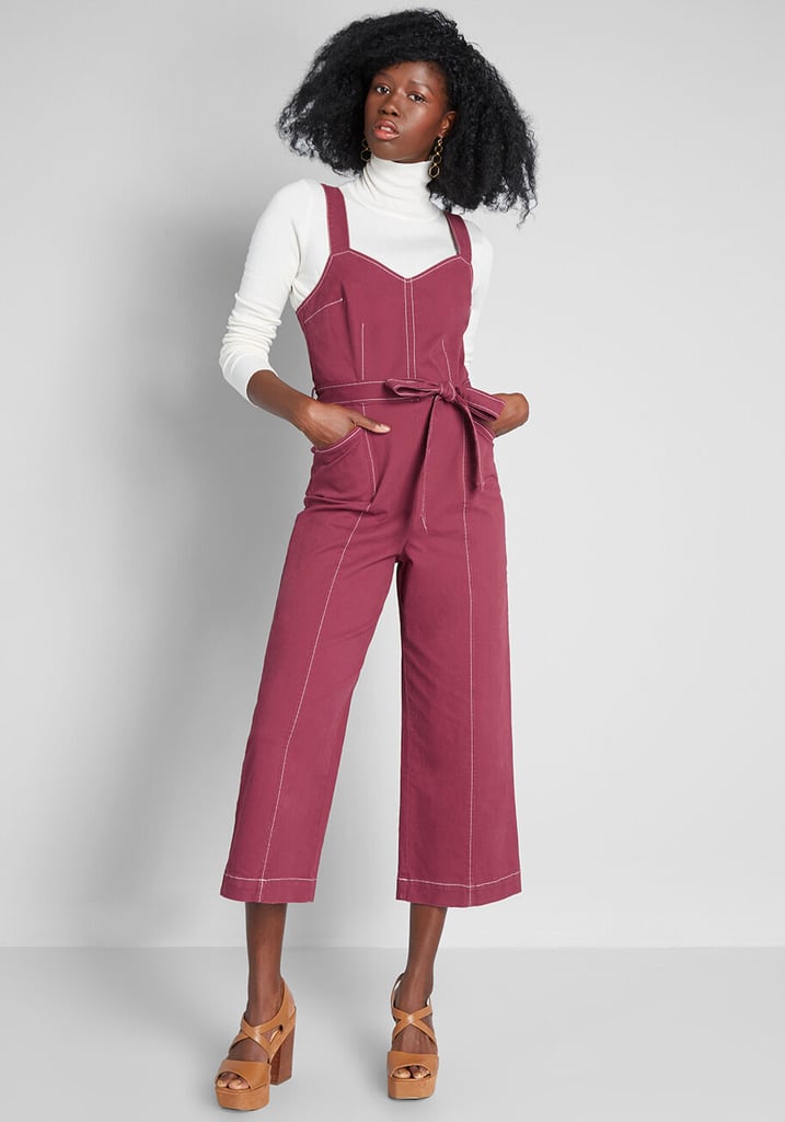 Modcloth A Solid Plan Cropped Jumpsuit