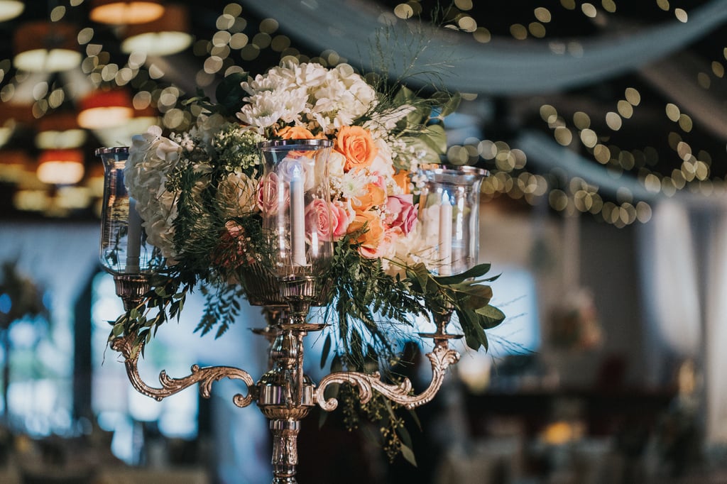 Elegant Wedding Reception With Blush and Gray Colors