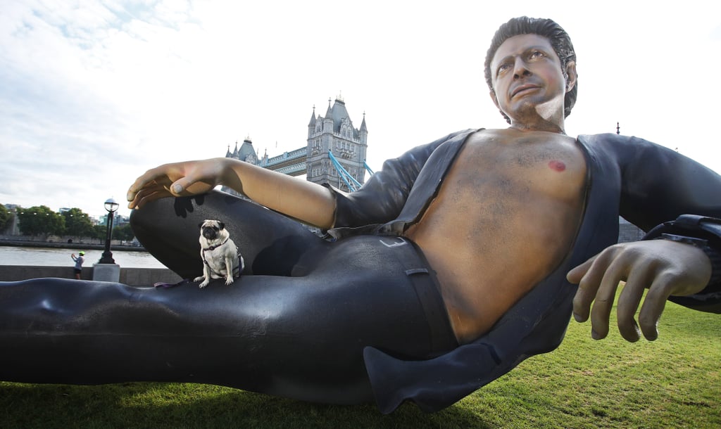 Giant Jeff Goldblum Sculpture in London