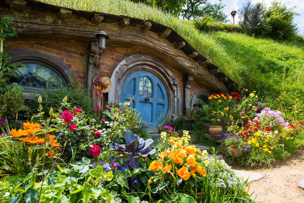 While you can't go inside a hobbit hole, the colorful front gardens offer a lot of charm.
