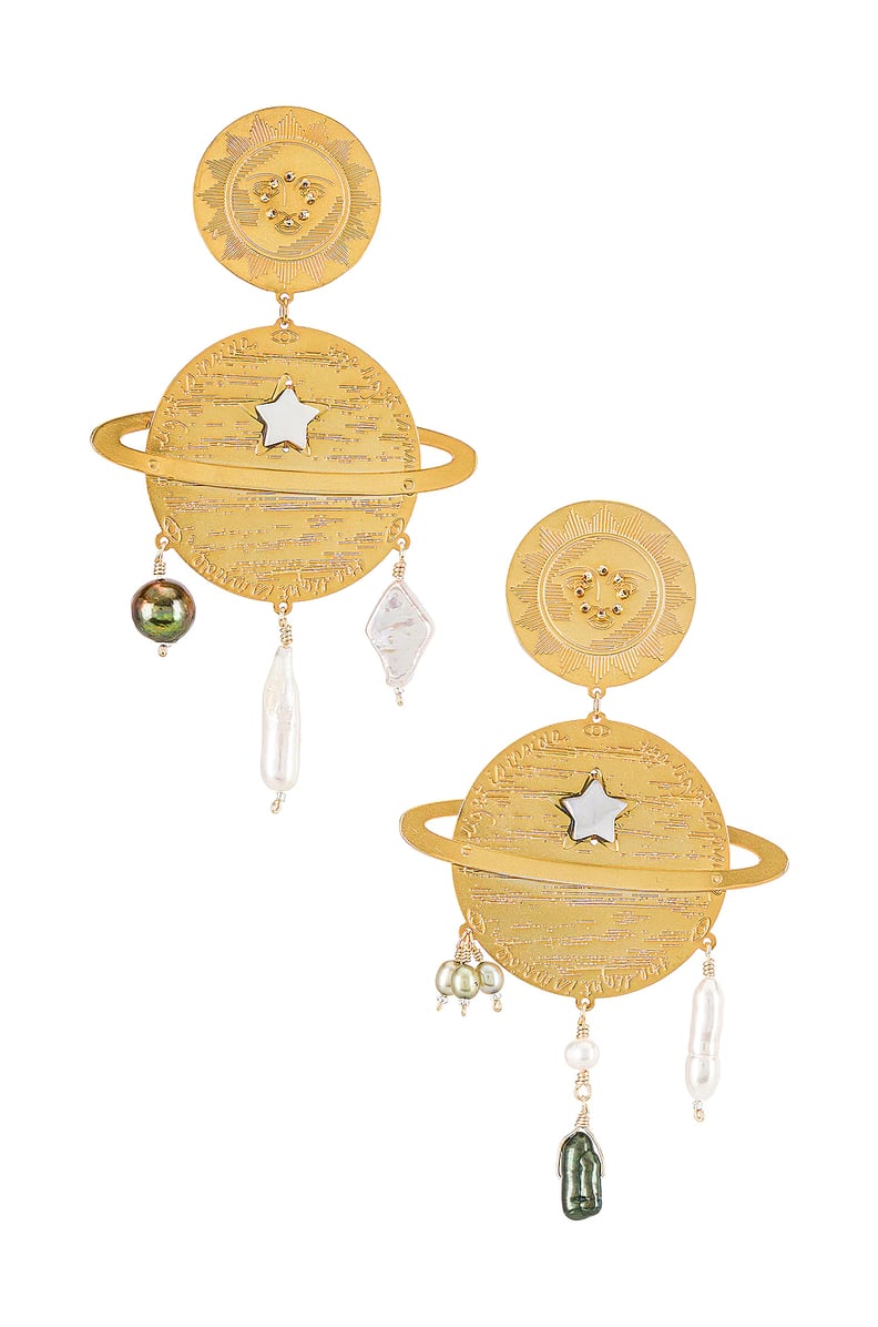 Mercedes Salazar Saturn & Sun Earrings