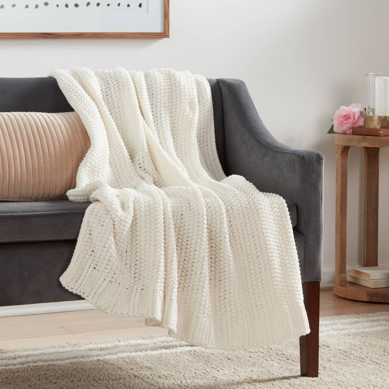 A Cozy Throw: Threshold Solid Chenille Knit Throw Blanket
