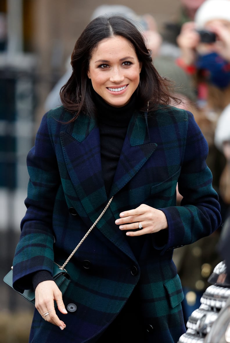EDINBURGH, UNITED KINGDOM - FEBRUARY 13: (EMBARGOED FOR PUBLICATION IN UK NEWSPAPERS UNTIL 24 HOURS AFTER CREATE DATE AND TIME) Meghan Markle visits Edinburgh Castle on February 13, 2018 in Edinburgh, Scotland. (Photo by Max Mumby/Indigo/Getty Images)