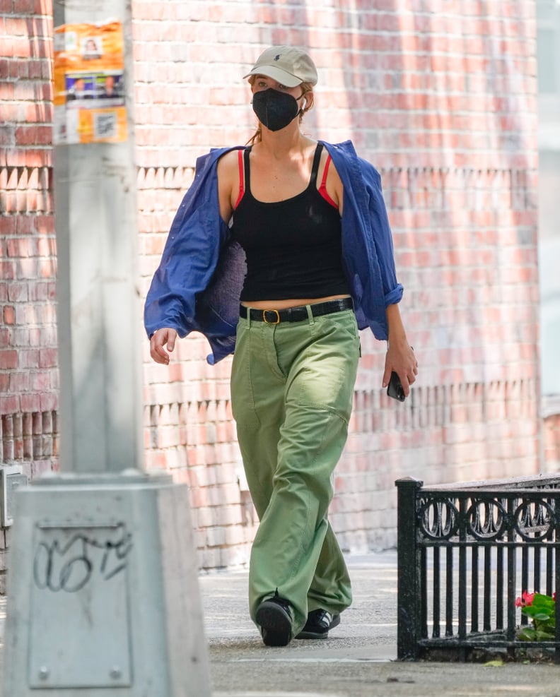 Jennifer Lawrence Wears Cargo Pants and a Button-Down in NYC