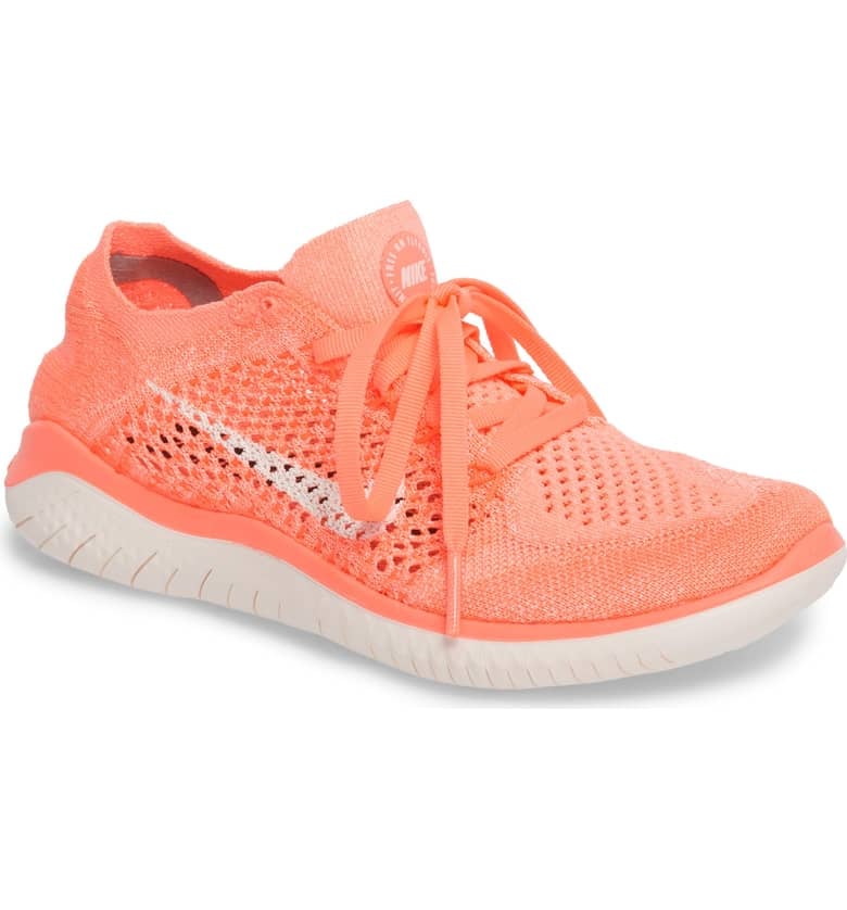 Nike Free RN Flyknit 2018 Running Shoe | Coral Is the Color For 2019, So Here's a Bunch of Cute Coral Fitness Gear You Need POPSUGAR Fitness Photo