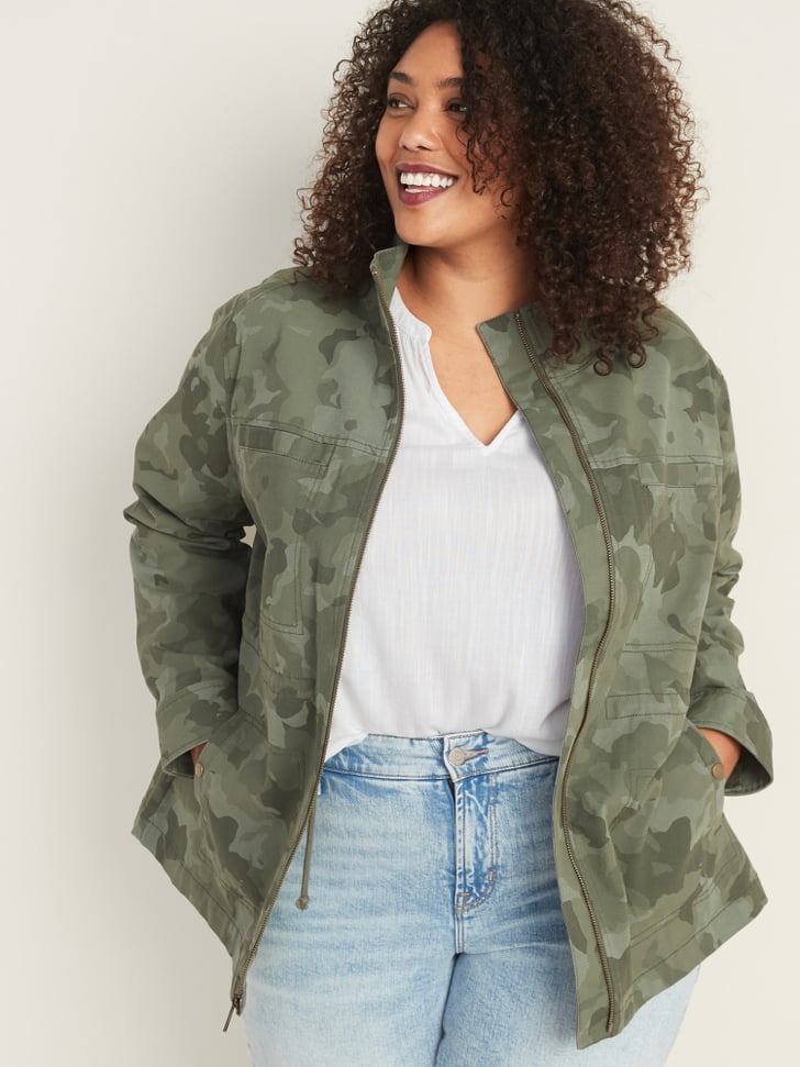 Old Navy Scout Utility PlusSize Jacket Stylish Camo Jacket For Women
