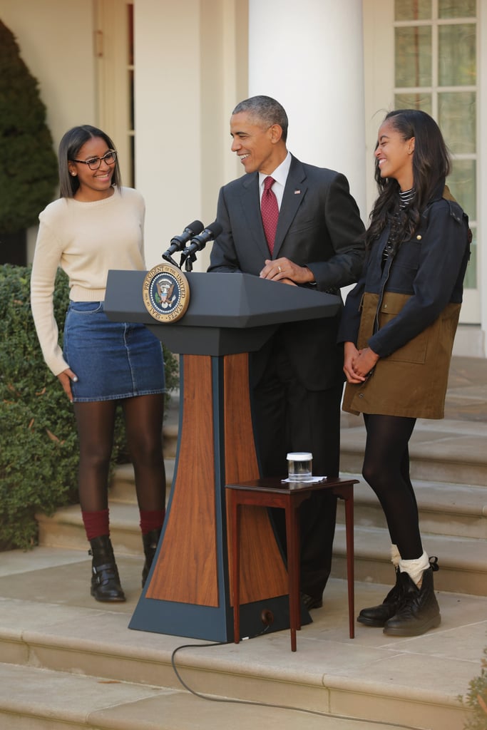 Sasha and Malia Obama Wearing American Apparel