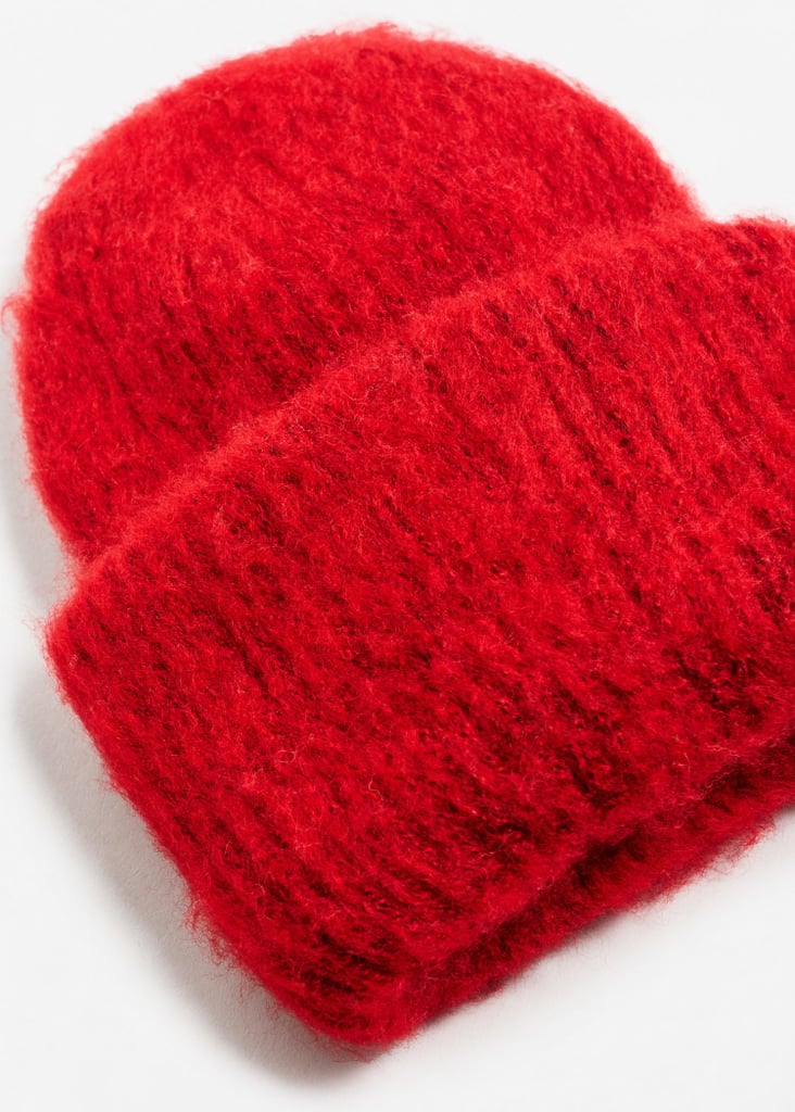 Mango Textured Knit Beanie