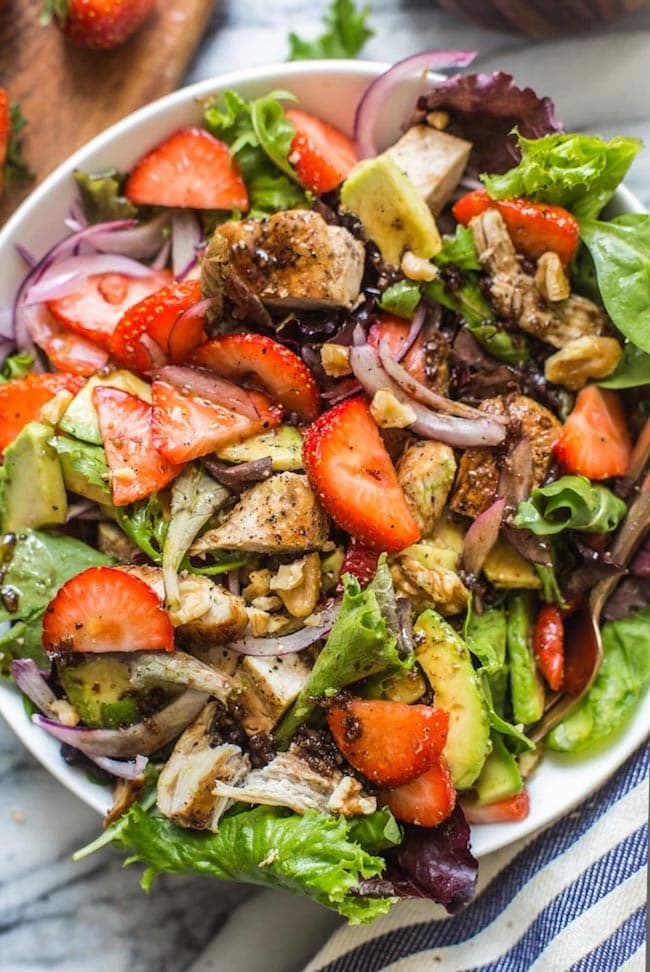 Balsamic Strawberry Chicken Salad